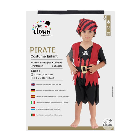 Pirate Costume - Kids - 3 / 4 Years