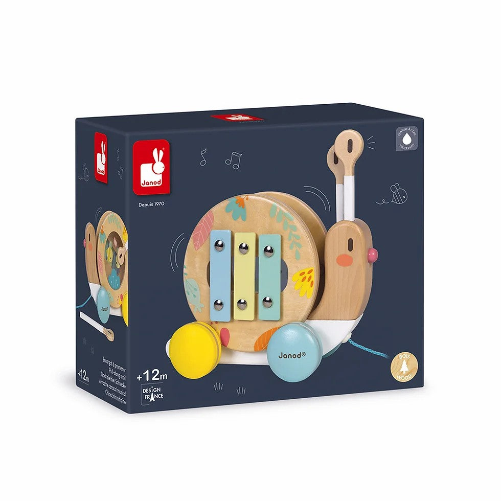 Wooden Pure Pull-Along Snail