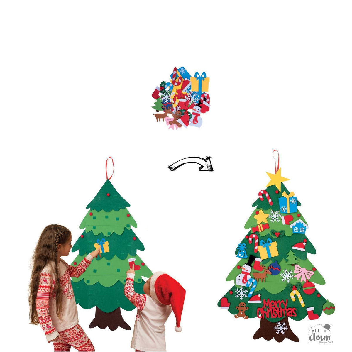 Christmas Tree with Hanging Decorations