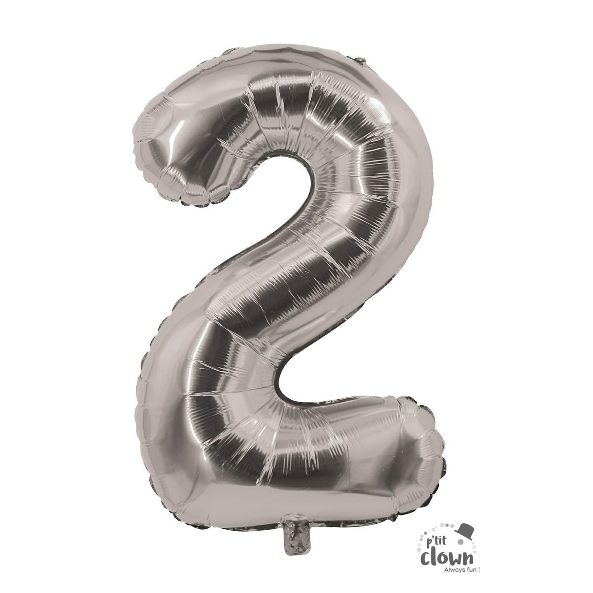 Foil Balloon Number Silver S - 2