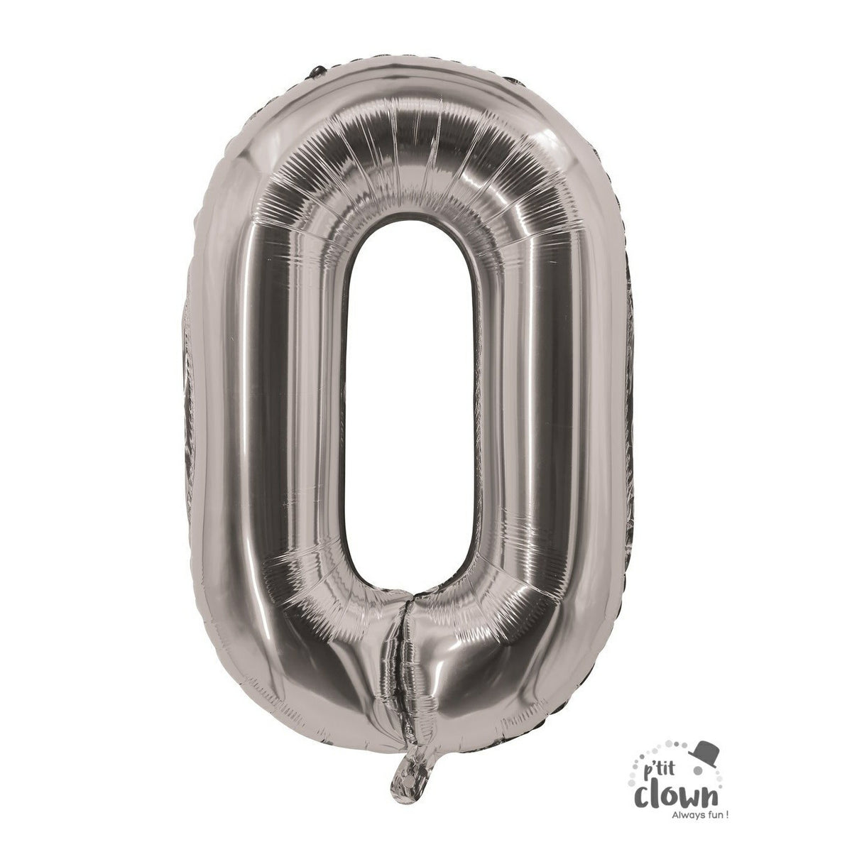 Foil Balloon Number Silver S - 0
